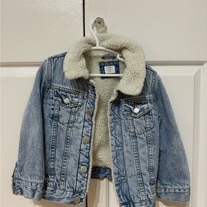 Baby Gap Sherpa denim jacket for toddler size 3T boy